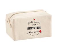 Planetee Trouse Multifonction Petit Bazar d'un Inspecteur d'amour | Trousse Scolaire Fournitures Bureau Maquillage Idée Cadeau Collègue Noël Anniversaire