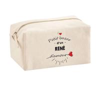 Planetee Trouse Multifonction Petit Bazar d'un René d'amour | Trousse Scolaire Fournitures Bureau Maquillage Idée Cadeau Collègue Noël Anniversaire