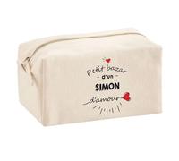 Planetee Trouse Multifonction Petit Bazar d'un Simon d'amour | Trousse Scolaire Maquillage Idée Cadeau Collègue Noël Anniversaire | Trousse pour Fournitures Scolaires et de Bureau