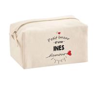 Planetee Trouse Multifonction Petit Bazar d'une INES d'amour | Trousse Scolaire Maquillage Idée Cadeau Collègue Noël Anniversaire | Trousse pour Fournitures Scolaires et de Bureau