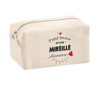 Planetee Trouse Multifonction Petit Bazar d'une Mireille d'amour | Trousse Scolaire Fournitures Bureau Maquillage Idée Cadeau Collègue Noël Anniversaire