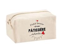 Planetee Trouse Multifonction Petit Bazar d'une Pâtissière adorée | Trousse Scolaire Maquillage Idée Cadeau Collègue Noël Anniversaire | Trousse pour Fournitures Scolaires et de Bureau