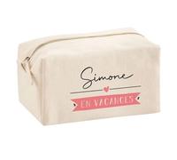 Planetee Trouse Multifonction Simone en Vacances | Trousse Scolaire Maquillage Idée Cadeau Collègue Noël Anniversaire | Trousse pour Fournitures Scolaires et de Bureau