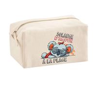 Planetee Trouse Multifonction Solange Koala à la Plage | Trousse Scolaire Fournitures Bureau Maquillage Idée Cadeau Collègue Noël Anniversaire