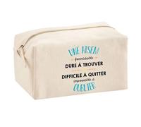 Planetee Trouse Multifonction Une Atsem Formidable | Trousse Scolaire Maquillage Idée Cadeau Collègue Noël Anniversaire | Trousse pour Fournitures Scolaires et de Bureau