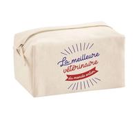 Planetee Trouse Multifonction Vétérinaire Meilleure du Monde | Trousse Scolaire Maquillage Idée Cadeau Collègue Noël Anniversaire | Trousse pour Fournitures Scolaires et de Bureau