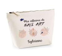 Planetee Trousse Affaires de Nail Art Sylviane - Pochette Vernis à Ongles Manucure Cadeau Anniversaire Femme prothésiste ongulaire Fête des Mères
