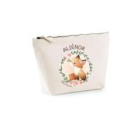 Planetee Trousse Alienor Bébé d'amour Renard - Pochette Enfant Mignonne Toilette Idée Cadeau pour Bambin, Cadeau Naissance
