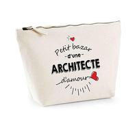 Planetee Trousse architecte Bazar d'amour - Pochette Toilette Maquillage Idée Sac Cadeau