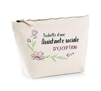 Planetee Trousse Assistante Sociale d'exception - Idée Cadeau Collègue Travail Retraite Sac Maquillage Toilette