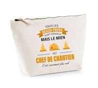 Planetee Trousse Beau-Papa Chef De Chantier | Idée Fête des Pères Cadeau Travail Retraite Trousse Toilette