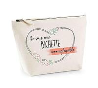 Planetee Trousse Bichette Irremplaçable - Pochette de Toilette Maquillage Idée Cadeau Femme Mamie Fête des Mères