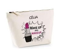Planetee Trousse Célia Wake Up and Makeup - Pochette Maquillage Routine Beauté Cadeau Anniversaire Femme Fête des Mères Mamies