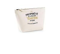 Planetee Trousse Courtiere Propriété - Pochette de Toilette Maquillage Idée Cadeau Femme Mamie Fête des Mères