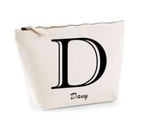 Planetee Trousse Dany Lettre Chic - Pochette Toilette Maquillage - Idée Cadeau Prénom pour Cuisinier Barbecue Jardinage Oncle Parrain Beau Papa Collègue Départ Retraite Noël