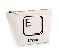 Planetee Trousse Edgar Lettre Clavier - Pochette Toilette Maquillage - Idée Cadeau Prénom Informaticien G amer Anniversaire Oncle Parrain Beau Papa Collègue Départ Retraite Noël