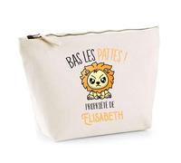 Planetee Trousse Elisabeth Bas Les Pattes Lion - Idée Fête des mères Cadeau Travail Retraite Trousse Maquillage Toilette