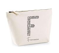 Planetee Trousse Francesco Lettre Littérature - Pochette Toilette Maquillage - Idée Cadeau Prénom Livre Lecture Anniversaire Oncle Parrain Beau Papa Collègue Départ Retraite Noël
