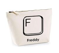 Planetee Trousse Freddy Lettre Clavier - Pochette Toilette Maquillage - Idée Cadeau Prénom Informaticien Geek Gamer Anniversaire Oncle Parrain Beau Papa Collègue Départ Retraite Noël
