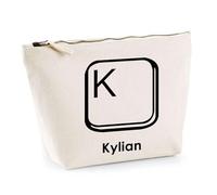 Planetee Trousse Kylian Lettre Clavier - Pochette Toilette Maquillage - Idée Cadeau Prénom Informaticien G amer Anniversaire Oncle Parrain Beau Papa Collègue Départ Retraite Noël