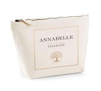 Planetee Trousse Maquillage Femme Annabelle éternelle Pochette Cosmétique Coton Trousse de Toilette Voyage - Cadeau Maman Mamie Fête des Mères Anniversaire Noël