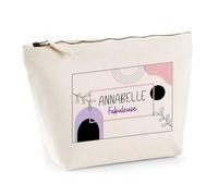 Planetee Trousse Maquillage Femme Annabelle Fabuleuse Bohème Pochette Cosmétique Coton Trousse de Toilette Voyage - Cadeau Maman Mamie Fête des Mères Anniversaire Noël