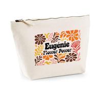 Planetee Trousse Maquillage Femme Eugénie Flower Power rétro Vintage Pochette Cosmétique Coton Trousse de Toilette Voyage - Cadeau Maman Mamie Fête des Mères Anniversaire Noël