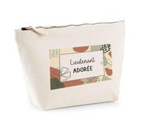 Planetee Trousse Maquillage Femme Lieutenant Adorée Design Graphique Pochette cosmétique Coton Fermeture éclair Voyage Rangement Cadeau Femme Anniversaire Noël