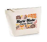 Planetee Trousse Maquillage Femme Marie-Madeleine Flower Power rétro Vintage Pochette Cosmétique Coton Trousse de Toilette Voyage - Cadeau Maman Mamie Fête des Mères Anniversaire Noël