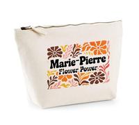 Planetee Trousse Maquillage Femme Marie-Pierre Flower Power rétro Vintage Pochette Cosmétique Coton Trousse de Toilette Voyage - Cadeau Maman Mamie Fête des Mères Anniversaire Noël