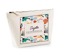 Planetee Trousse Maquillage Femme Suzette Exceptionnelle Abstrait Pochette Cosmétique Coton Trousse de Toilette Voyage - Cadeau Maman Mamie Fête des Mères Anniversaire Noël