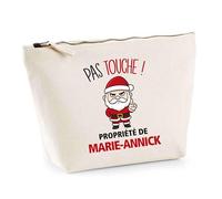 Planetee Trousse Marie-Annick Pas Touche Père Noël - Secret Santa Cadeau Noël Humour Insolite Collègue