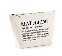 Planetee Trousse Mathilde Définition - Pochette de Toilette Maquillage Idée Cadeau Femme Mamie Fête des Mères