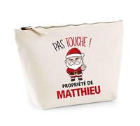 Planetee Trousse Matthieu Pas Touche Père Noël - Secret Santa Cadeau Noël Humour Insolite Collègue
