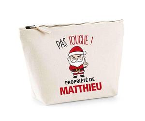 Planetee Trousse Matthieu Pas Touche Père Noël - Secret Santa Cadeau Noël Humour Insolite Collègue
