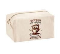Planetee Trousse Multifonction Archéologue Chouette Grain | Trousse Scolaire Fournitures Bureau Maquillage Idée Cadeau Collègue Noël Anniversaire