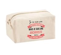 Planetee Trousse Multifonction Archiviste Super-Héros Femme | Trousse Scolaire Maquillage Idée Cadeau Collègue Noël Anniversaire | pour Fournitures Scolaires et de Bureau