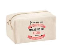 Planetee Trousse Multifonction Atsem Super-Héros Femme | Trousse Scolaire Maquillage Idée Cadeau Collègue Noël Anniversaire | pour Fournitures Scolaires et de Bureau