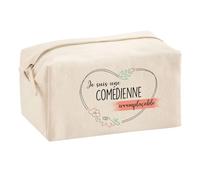 Planetee Trousse Multifonction Comédienne Irremplaçable | Trousse Scolaire Fournitures Bureau Maquillage Idée Cadeau Collègue Noël Anniversaire