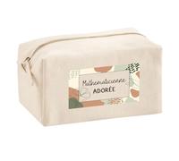 Planetee Trousse Multifonction Femme Mathématicienne Adorée Design Graphique Trousse Scolaire Coton Fournitures Bureau Rangement stylos Cadeau Collègue Retraite Anniversaire Noël