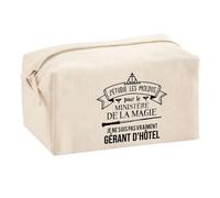 Planetee Trousse Multifonction Gérant d'hôtel Ministère de la Magie | Trousse Scolaire Maquillage Idée Cadeau Collègue Noël Anniversaire | Trousse pour Fournitures Scolaires et de Bureau