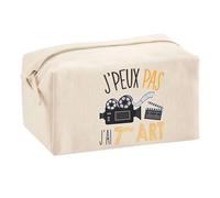 Planetee Trousse Multifonction J'peux Pas 7ème Art | Trousse Scolaire Maquillage Idée Cadeau Collègue Noël Anniversaire | Trousse pour Fournitures Scolaires et de Bureau