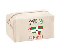 Planetee Trousse Multifonction J'peux Pas Basque | Trousse Scolaire Maquillage Idée Cadeau Collègue Noël Anniversaire | Trousse pour Fournitures Scolaires et de Bureau