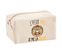 Planetee Trousse Multifonction J'peux Pas Cuite Bière Alcool | Trousse Scolaire Maquillage Idée Cadeau Collègue Noël Anniversaire | Trousse pour Fournitures Scolaires et de Bureau