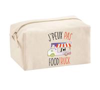Planetee Trousse Multifonction J'peux Pas Foodtruck | Trousse Scolaire Maquillage Idée Cadeau Collègue Noël Anniversaire | Trousse pour Fournitures Scolaires et de Bureau