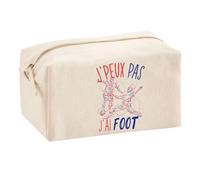 Planetee Trousse Multifonction J'peux Pas Foot Équipe De France | Trousse Scolaire Maquillage Idée Cadeau Collègue Noël Anniversaire | Trousse pour Fournitures Scolaires et de Bureau