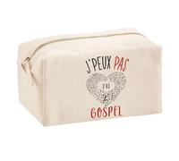 Planetee Trousse Multifonction J'peux Pas Gospel | Trousse Scolaire Maquillage Idée Cadeau Collègue Noël Anniversaire | Trousse pour Fournitures Scolaires et de Bureau