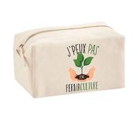 Planetee Trousse Multifonction J'peux Pas Permaculture | Trousse Scolaire Maquillage Idée Cadeau Collègue Noël Anniversaire | Trousse pour Fournitures Scolaires et de Bureau
