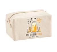 Planetee Trousse Multifonction J'peux Pas Petite Bière | Trousse Scolaire Maquillage Idée Cadeau Collègue Noël Anniversaire | Trousse pour Fournitures Scolaires et de Bureau