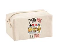 Planetee Trousse Multifonction J'peux Pas Tarot | Trousse Scolaire Maquillage Idée Cadeau Collègue Noël Anniversaire | Trousse pour Fournitures Scolaires et de Bureau